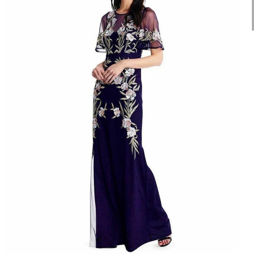 Aidan Mattox Eggplant Gown